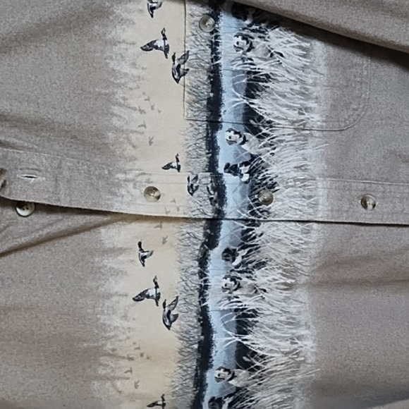 Cabela's Deerskin Soft Chamois Flannel Duck Hunting Button Down Shirt Large NWOT - Picture 2 of 11
